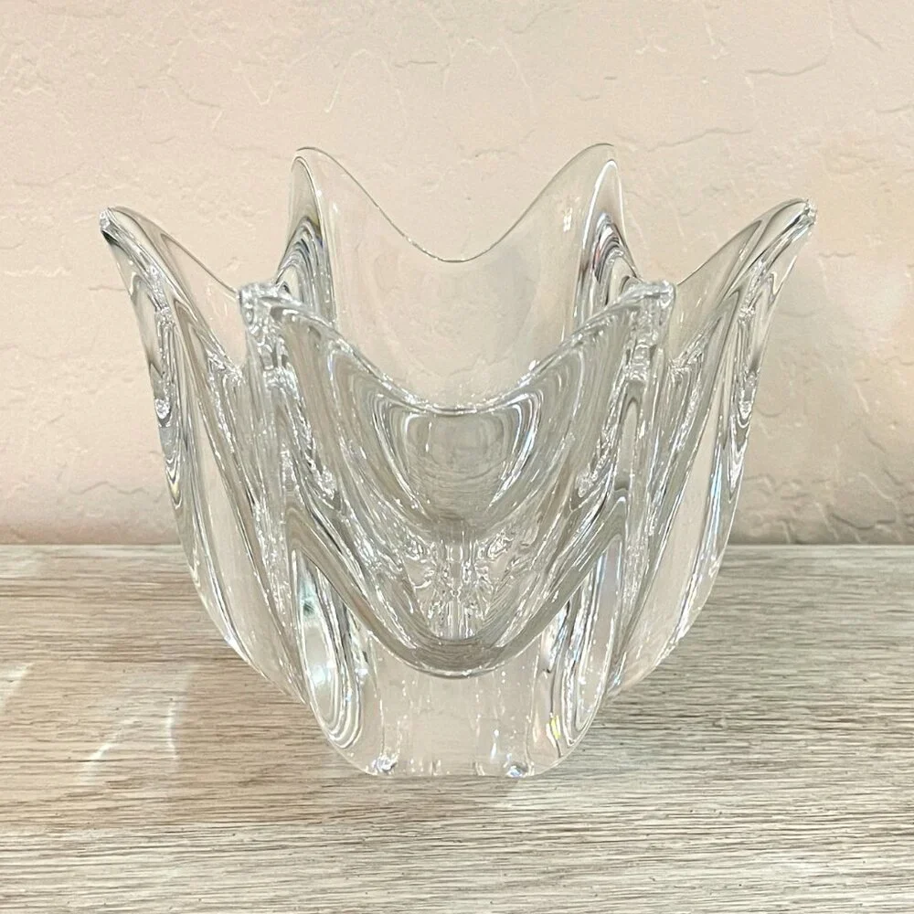 New Orrefors Crystal Decorative Vase Bowl Dish 5